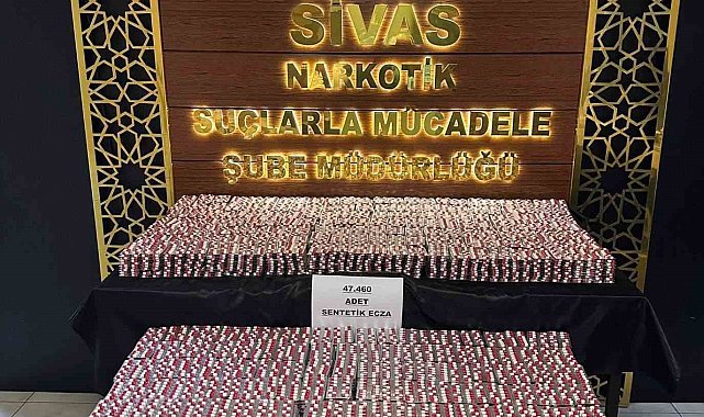 Sivas'ta 133 bin 840 adet uyuşturucu hapla yakalanan zanlılardan biri tutuklandı
