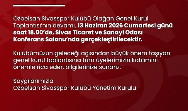 Sivasspor'da gözler yeniden genel kurula çevrildi