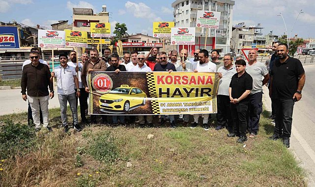 Taksiciler konvoyla korsan taşımacılığa tepki gösterdi