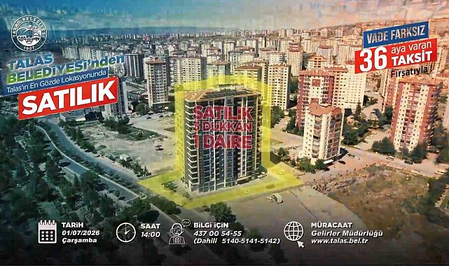 Talas'ta konut, ticaret ve villa arsa fırsatı bir arada