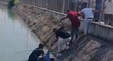 Tarsus'ta sulama kanalına düşen şahıs ölümden döndü