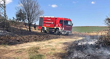 Tekirdağ'da 25 dönüm buğday ekili alan yandı