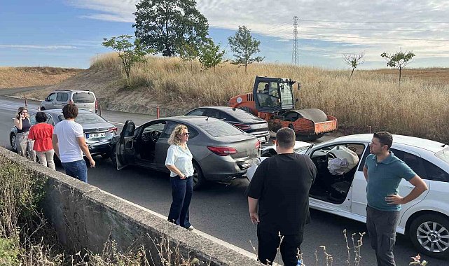 Tekirdağ'da 500 metre arayla iki zincirleme kaza