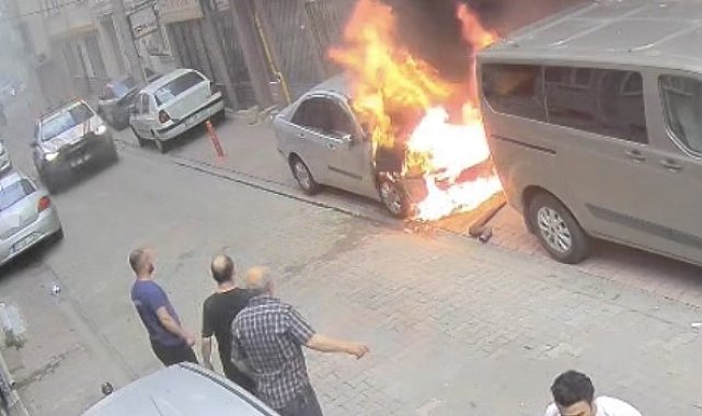 Tekirdağ'da otomobil alev alev yandı: Kundaklama şüphelisi tutuklandı