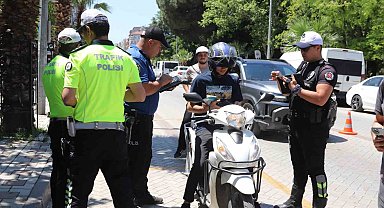 Turgutlu'da yaz aylarının gelmesiyle kask denetimleri artırıldı