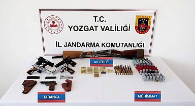 Yozgat'ta ruhsatsız silahlara el konuldu