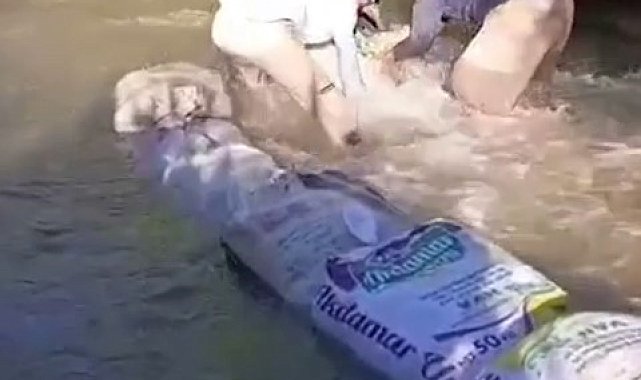 Yüksekovalı çiftçilerin kum torbalarıyla su nöbeti