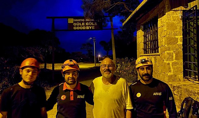 Yürüyüş sırasında yolunu kaybeden turisti AFAD kurtardı