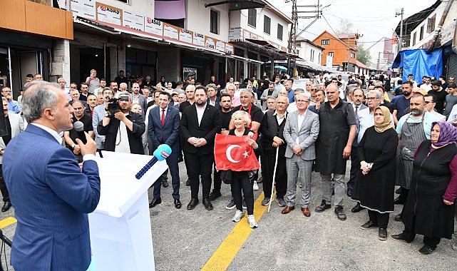 Zorkun Yaylası'nda tamamlanan yol törenle açıldı