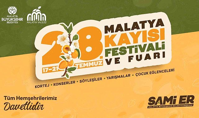 28. Malatya kayısı festivali ve fuarı start alıyor