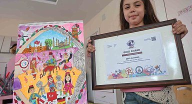8 yaşındaki Ressam Asya, 300 bin rakibini geride bırakarak dünya birincisi oldu