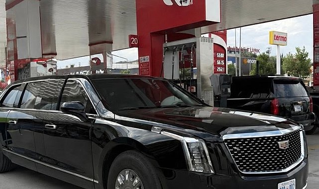 ABD Başkanı Trump'un makam aracı "canavar" Ankara yollarında