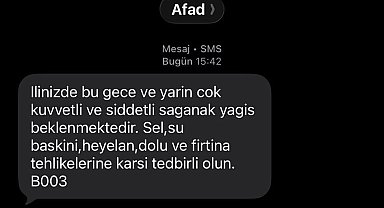 AFAD'dan vatandaşa beklenen yağışa karşı 'tedbirli olun' mesajı