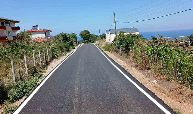 Akçakoca'da 7,5 kilometrelik grup yolunda çizgi çalışması tamamlandı