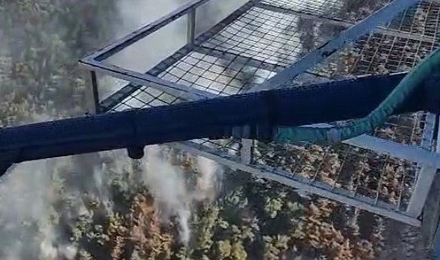 Akhisar'daki orman yangınının enerjisi düşürüldü