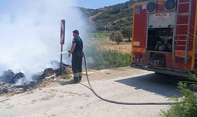 Altınözü'de çöplük yangını