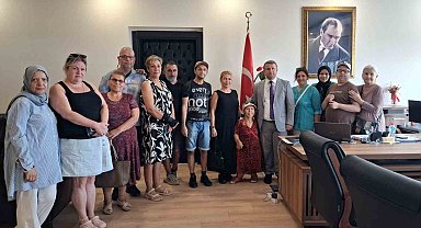 Ayvalık Birlik Ortopedik Engelliler Derneği'nden Kaymakam Cimşit'e hayırlı olsun ziyareti