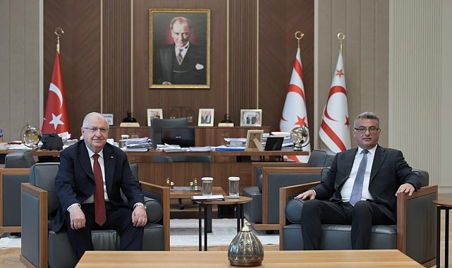Bakan Güler, KKTC Cumhurbaşkanı Erhürman ile bir araya geldi