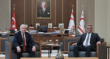 Bakan Güler, KKTC Cumhurbaşkanı Erhürman ile bir araya geldi