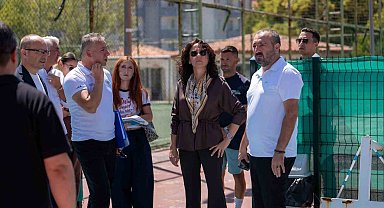 Başkan Köksal Aras, Ali Fuat Özge Spor Tesislerinde incelemelerde bulundu
