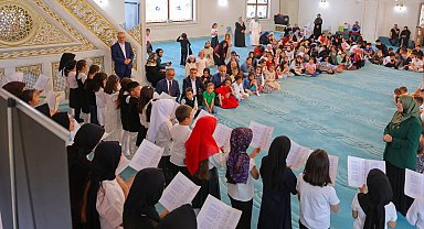 Bayburt'ta Kur'an kursu öğrencileri cami çocuk buluşmasında bir araya geldi