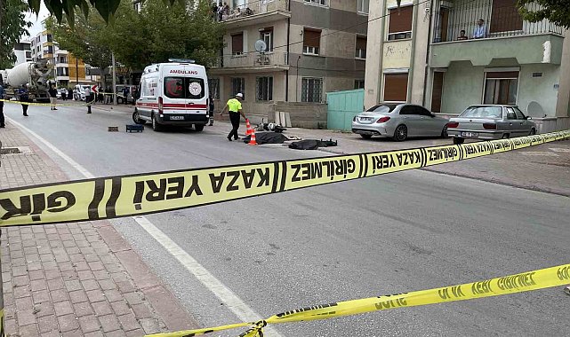 Beton mikserinin çarptığı elektrikli bisikletin sürücüsü öldü