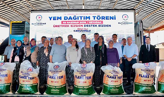 Beyağaçlı 374 üreticiye yem desteği sağlandı