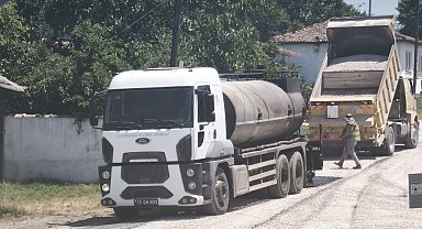 Biga Geyikkırı Köyü yolu yenilendi