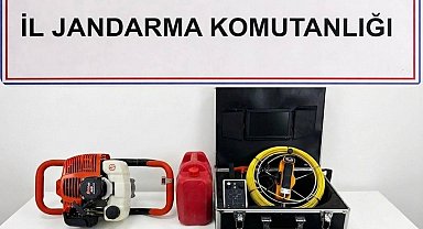 Bilecik'te kaçak sondaj yapan 3 şahıs suçüstü yakalandı