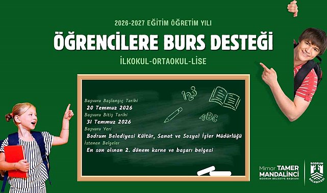 Bodrum Belediyesinden öğrencilere burs desteği
