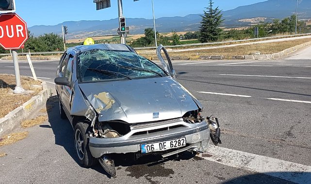 Bolu'da otomobil takla attı: 5 yaralı