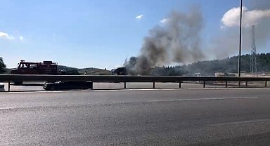 Bursa'da seyir halindeki tır alev topuna döndü