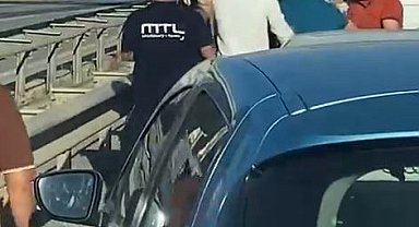 Büyükçekmece'de tekme tokat yol kavgası