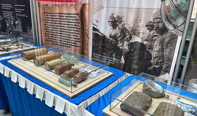 Çanakkale ruhu Tavşanlı'da, savaş malzemeleri sergisi ziyarete açıldı