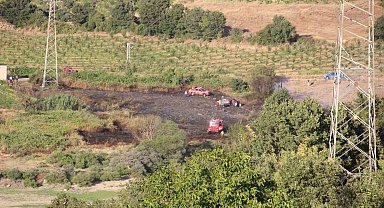 Çanakkale'de tarım arazisinde çıkan yangın kısa sürede kontrol altına alındı