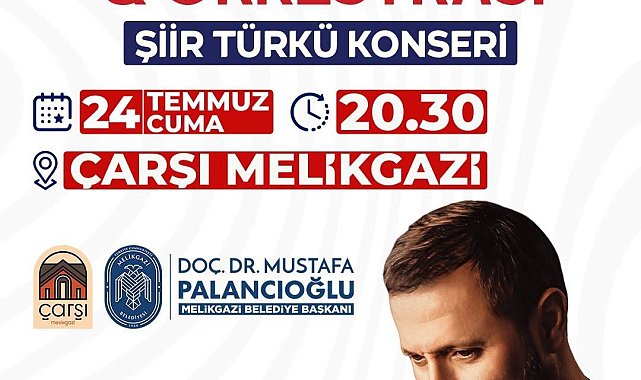 Çarşı Melikgazi'de şiir ve türkü sesleri yükselecek