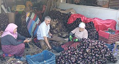 Coğrafi işaretli Kapıdağ mor soğanında hasat tamamlandı
