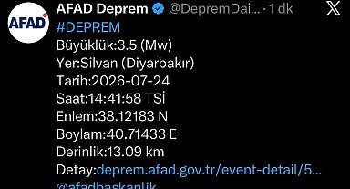 Diyarbakır'da deprem