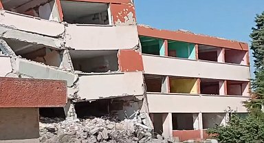 Edirne Keşan'da yıkım tamamlandı... Gözler yeni okulun yapımında