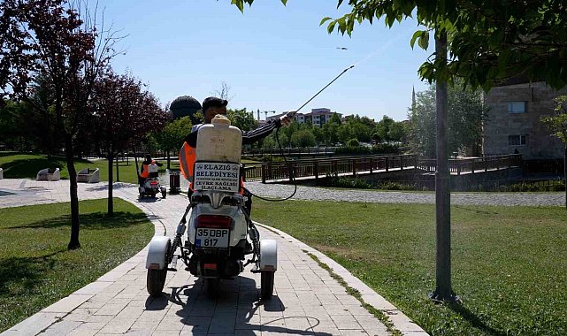 Elazığ'da ilaçlama çalışmaları sürüyor