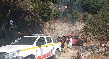 Erdek'te orman yangını ekiplerin ortak çalışmasıyla söndürüldü