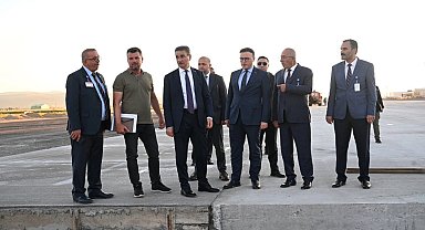 Erzurum Havalimanı'ndaki çalışmalara yerinde inceleme