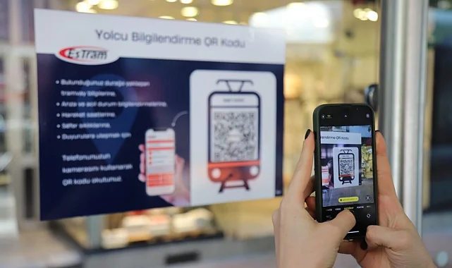Eskişehir'de tramvay duraklarında QR kod dönemi başladı
