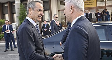 Fransa Cumhurbaşkanı Macron ve Yunanistan Başbakanı Miçotakis Ankara'da