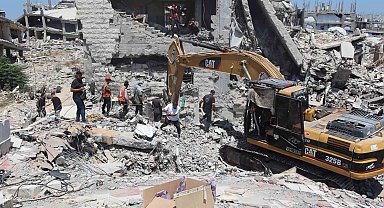 Gazze'de 147 binanın enkazında cenaze arama çalışmaları başlatıldı