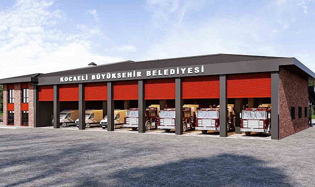 Gebze Yeni İtfaiye Hizmet Binası'nın inşası sürüyor