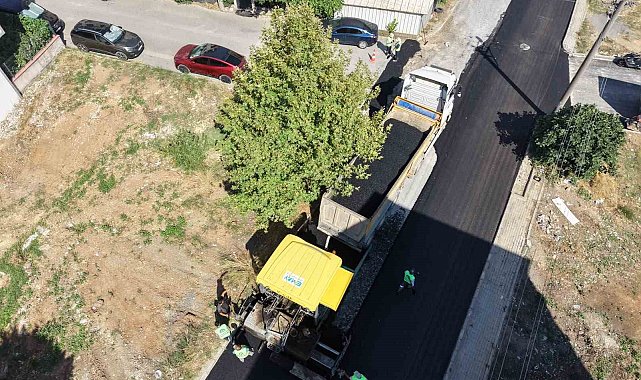 Gebze'de Gaziler Mahallesi'nin yolları asfaltlanıyor