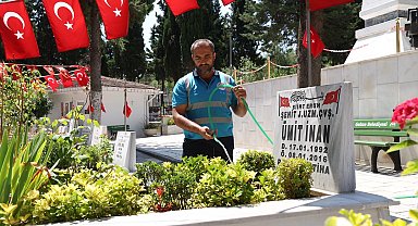 Gebze'de mezarlık ve şehitliklere kapsamlı bakım