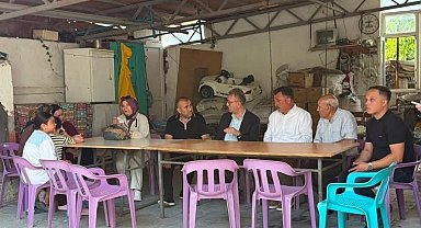 Hisarcık'ta AK Parti'den hane ziyaretleri