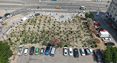 İzmir'de eski benzinlik yeşile dönüştü